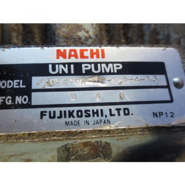 MEIDENSHA MEDEN MOTOR LTF70-NR NACHI PUMP VDR-1B-1A2-11 UVD-1A-A2-15-4-13 #3 image