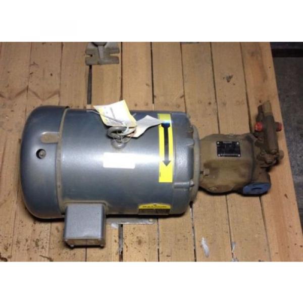 Origin BALDOR 75 HP MOTOR 1725 RPM WITH REXROTH pumps R910946934 pumps MOTOR #1 image