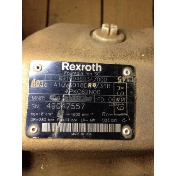 Origin BALDOR 75 HP MOTOR 1725 RPM WITH REXROTH pumps R910946934 pumps MOTOR #8 image