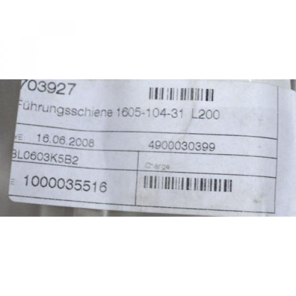 REXROTH R1605-104-31 Linearschiene 200mm Führungsschiene Linearführung 2Stück #3 image