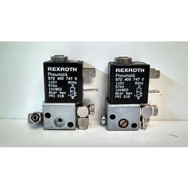 LOT OF 2 GUARANTEED REXROTH PNEUMATIK 115V 57MA VALVES 572-400-747-0 #1 image