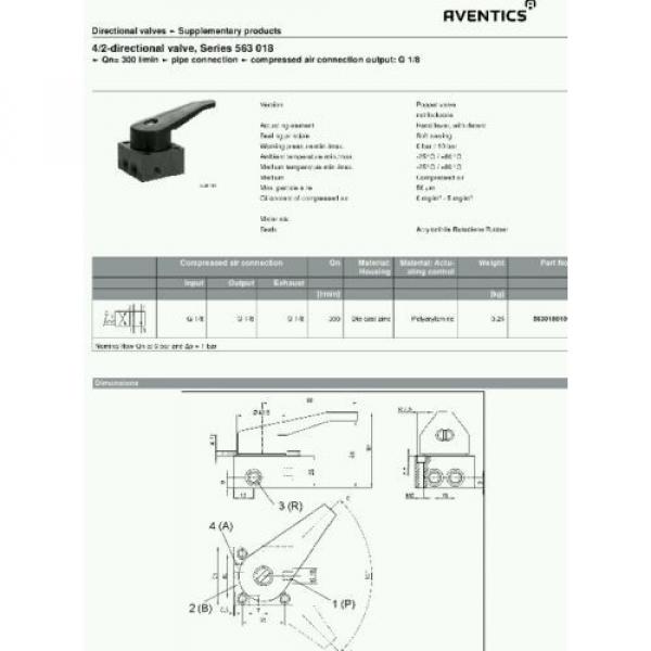 Rexroth 4/2 Directional  Valve 5630180100 pneumatic #4 image