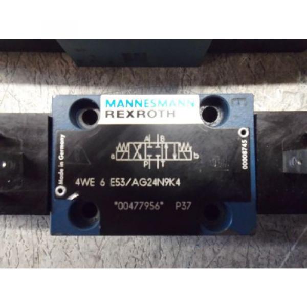 MANNESMANN REXROTH 4WE 6 E53/AG24N9K4 VALVE LOT OF 2 USED #2 image