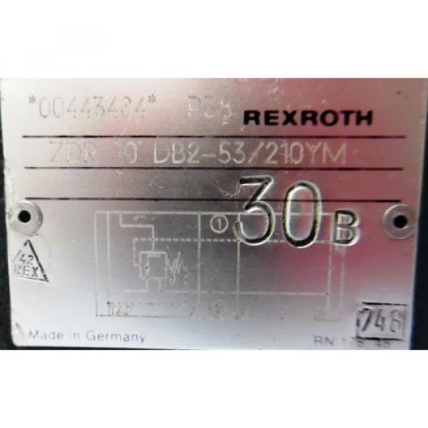 REXROTH, HIGH PRESSURE REDUCING VALVE, ZDR10DB2-53/210YM, 00443484 #2 image