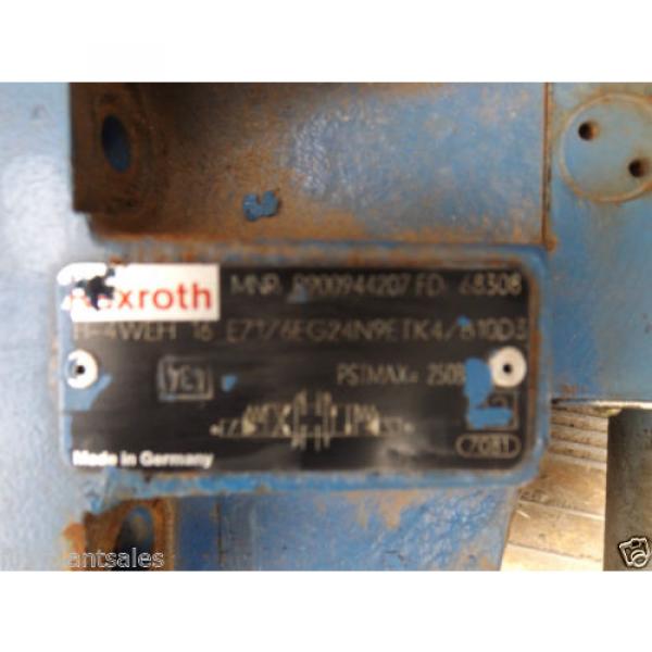 REXROTH ELECTRIC HYDRAULIC VALVE BLOCK MNR: R900944207 #4 image