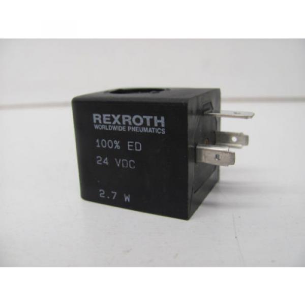 REXROTH SOLENOID VALVE COIL 100% ED 24 VDC 27W NOS #1 image