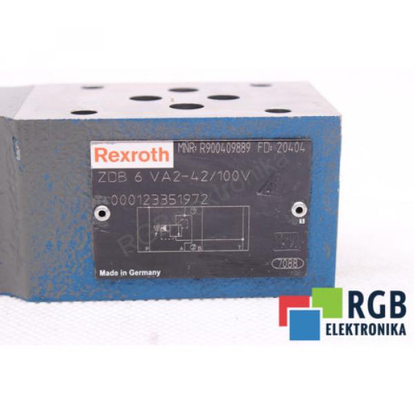 ZDB6VA2-42/100V R900409889 PRESURE RELIEF VALVE REXROTH ID16594 #4 image