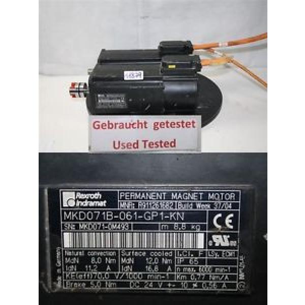 Rexroth Indramat Servo motor MKD071B-061-GP1-KN R911261682 #1 image