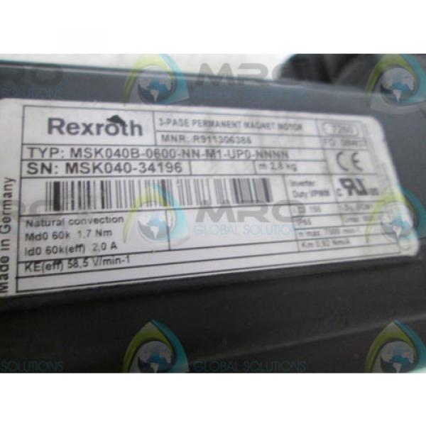 REXROTH MSK040B-0600-NN-M1-UP0-NNNN THREE PHASE MAGNET MOTOR Origin NO BOX #5 image