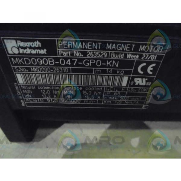 REXROTH INDRAMAT MKD090B-047-GPO-KN MOTOR  Origin IN BOX #2 image