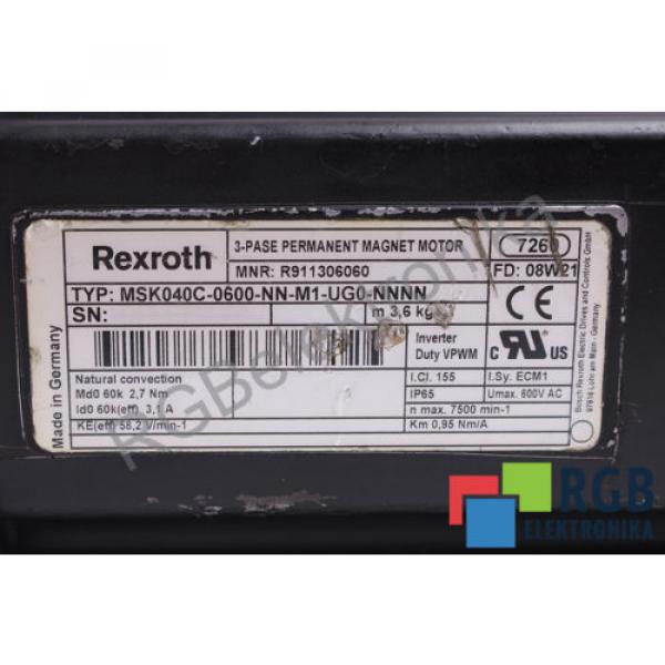 MSK040C-0600-NN-M1-UG0-NNNN STATOR FOR MOTOR REXROTH ID15049 #5 image