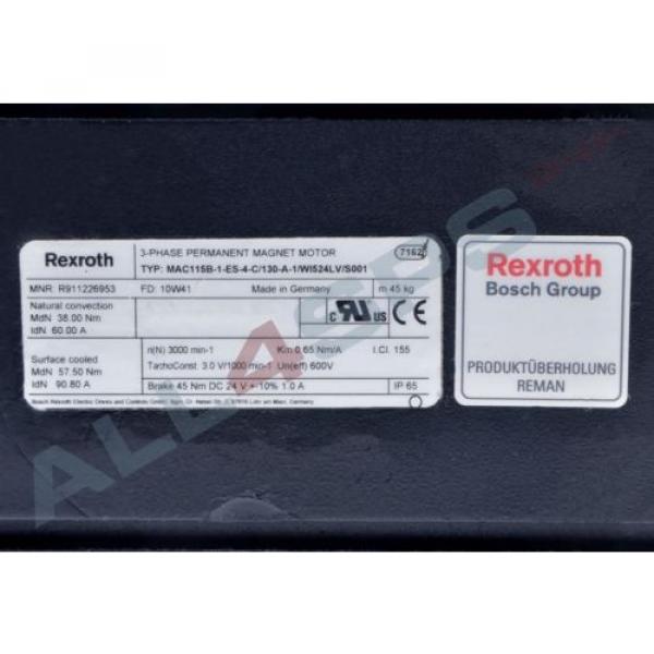 BOSCH REXROTH INDRAMAT PERMANENTMAGNET SERVOMOTOR, MAC093B-0-GS-4-C/110-A-0 #3 image