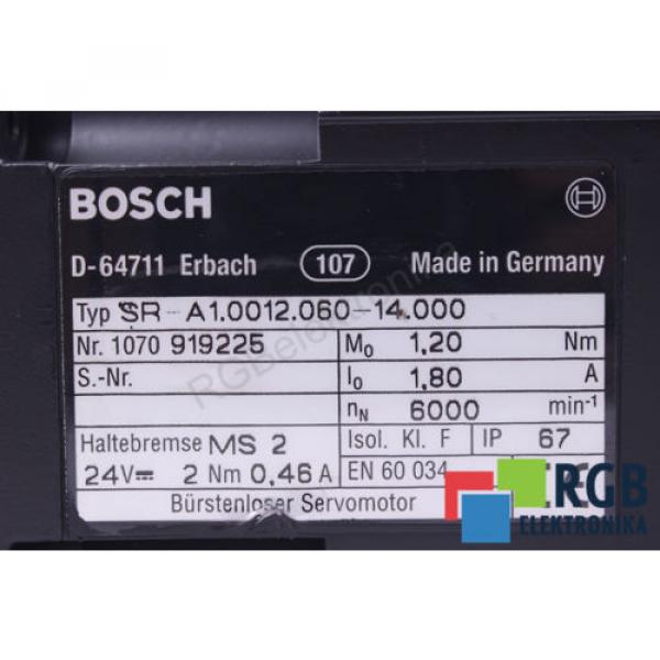 SERVOMOTOR SR-A10012060-14000 18A 6000MIN-1 BOSCH REXROTH ID35541 #6 image