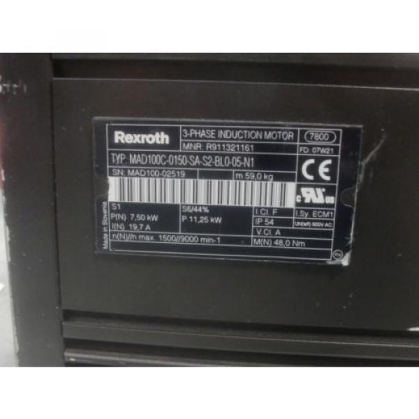 REXROTH 3-PHASE INDUCTION MOTOR   MAD100C-0150-SA-S2-BL0-05-N1 #2 image