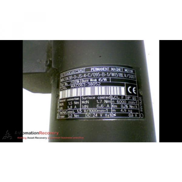 BOSCH REXROTH MAC063B SERVO MOTOR, Origin #165181 #2 image