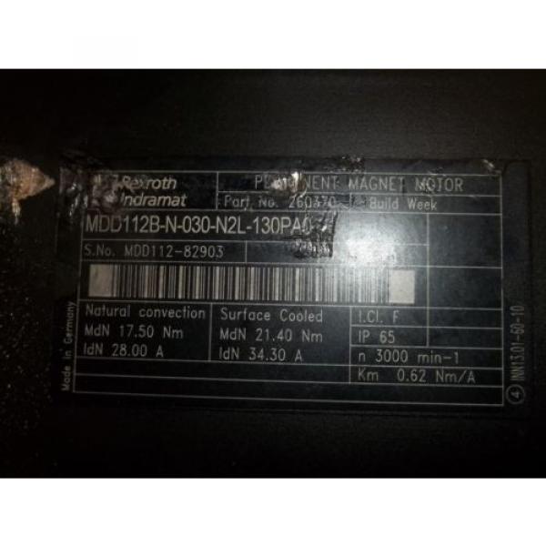 REXROTH INDRAMAT MDD112B-N-030-N2L-130PA0 PERMANENT MAGNET MOTOR Origin NO BOX #2 image