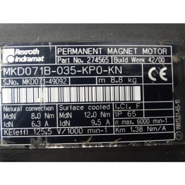 Rexroth Indramat MKD071B-035-KP0-KN W/ AccuDrive Reducer W0510010SZZS03DHMDKZ #4 image