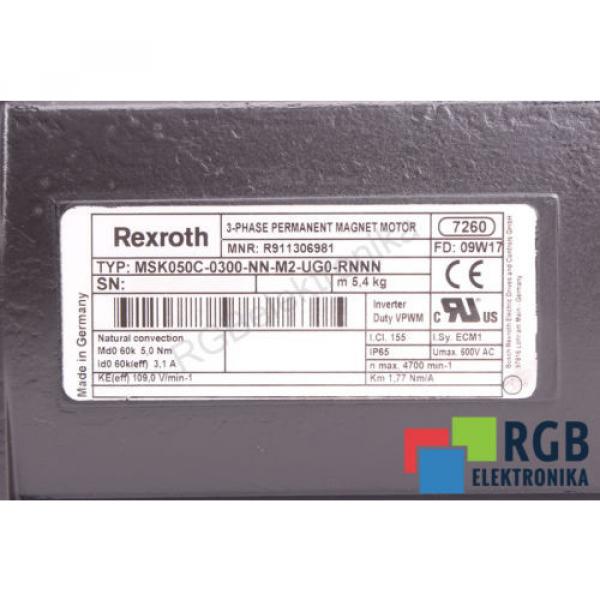 MSK050C-0300-NN-M2-UG0-RNNN 600VAC 4700MIN-1 BOSCH REXROTH ID26464 #6 image