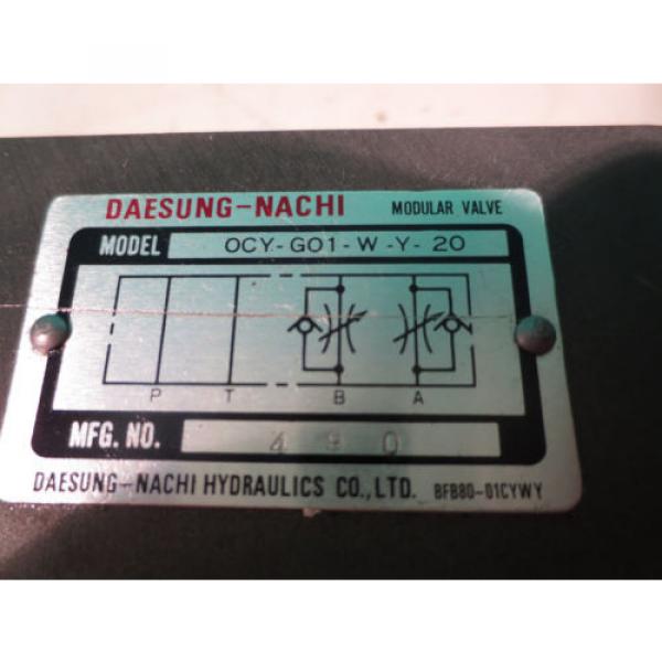 NACHI MODULAR VALVE OCY-G01-W-Y-20 480 #2 image