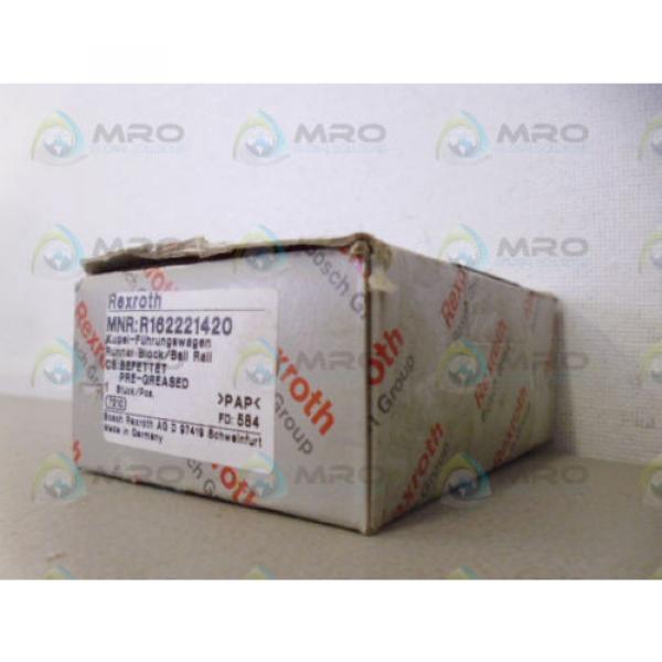 REXROTH R162221420 RUNNER BLOCK/BALL RAIL Origin IN BOX #1 image