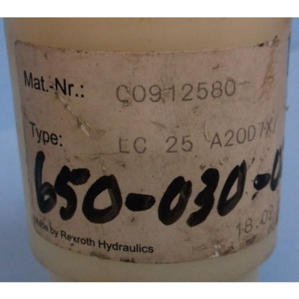 REXROTH LOGIC VALVE LC 25 A2OD7X MISSING SPRING Origin #2 image