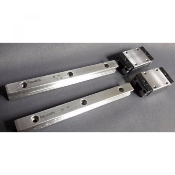 Rexroth N NR 7210 Linear Slide Rail 6-1/4#034; w/ Block R201119330 Lot of 2 #3 image